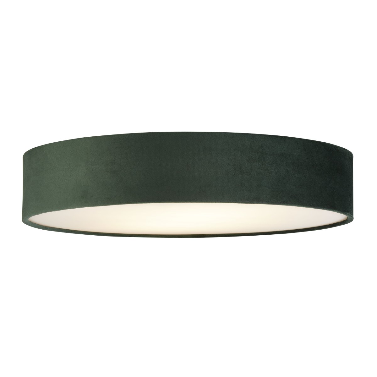 Drum Ø50 Grün deckenleuchte Von Searchlight - Mit drei Lichtquellen und einem Opaldiffusor sorgt es für eine moderne und stilvolle Atmosphäre im Raum.