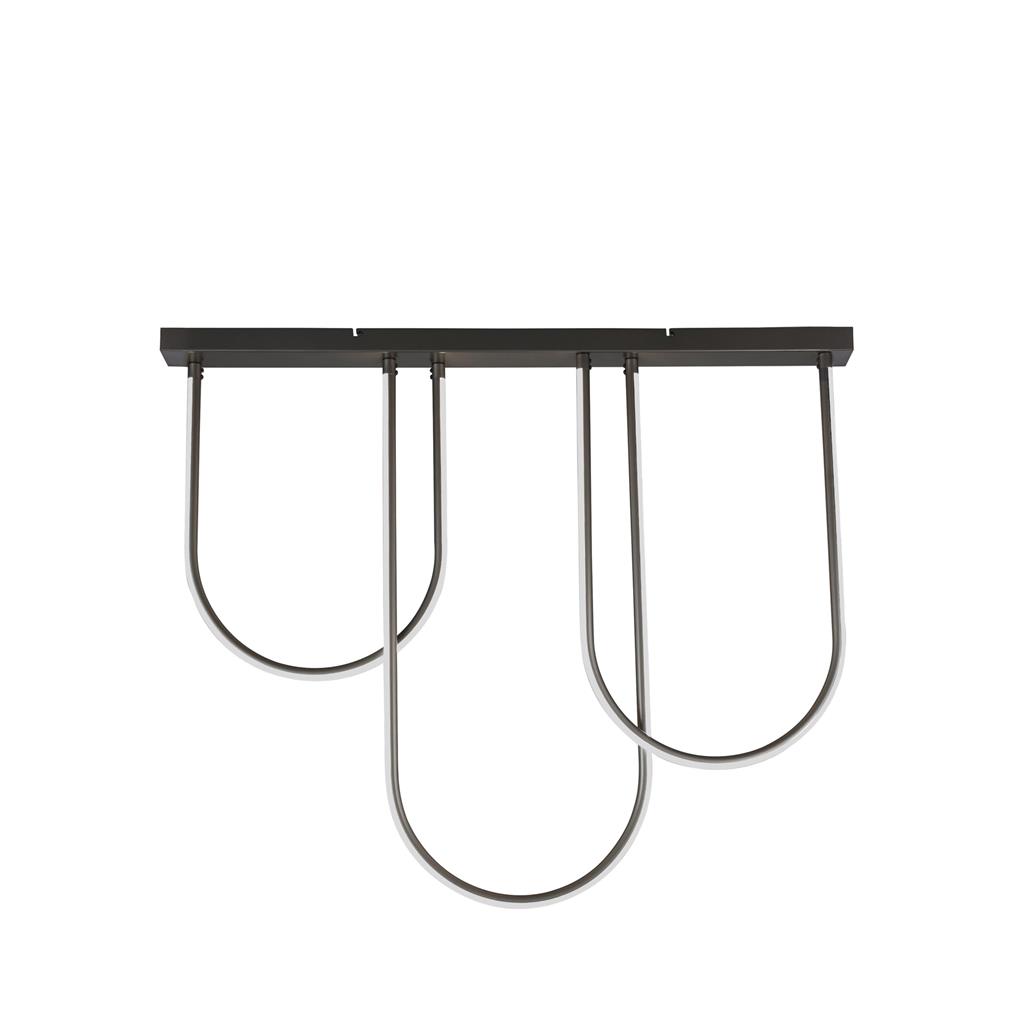 Chime 110cm Schwarz deckenleuchte Von Searchlight - Chime ist eine Deckenleuchte, die mit ihrer modernen, geschwungenen Form und dem mattschwarzen Finish ein echter Blickfang im Raum ist.