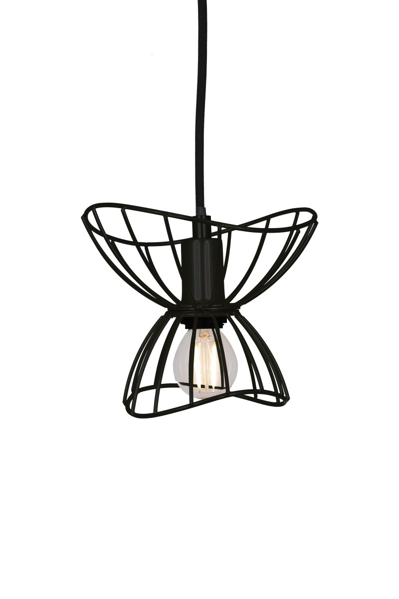 Ray Ø16 Schwarz fensterlampe Von Globen Lighting - Die Leuchte wird mit einem 350 cm langen Textilkabel mit Schalter und Stecker geliefert.