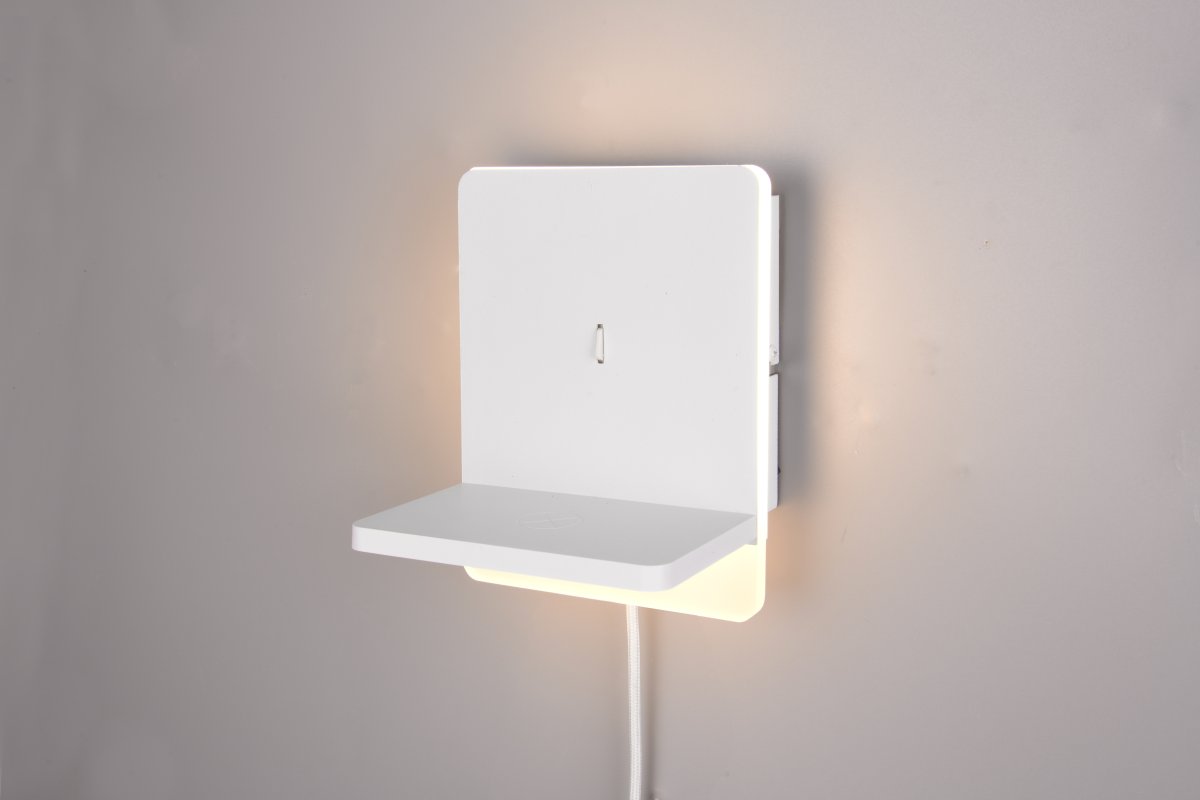 Fairfield 20cm Weiß wandlampe Von Trio Lighting - Die FLEXconnect-Funktion ermöglicht sowohl eine Festinstallation als auch die Installation mit Kabel und Wandstecker.