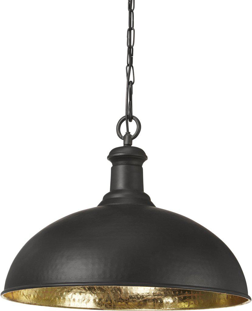 Delhi Ø50 Schwarz hängelampe Von PR Home - Die Deckenleuchte verfügt über eine 1,2 Meter lange schwarze Kette und eine Deckenkappe zur Hakenaufhängung in der gleichen Farbe wie die Leuchte.