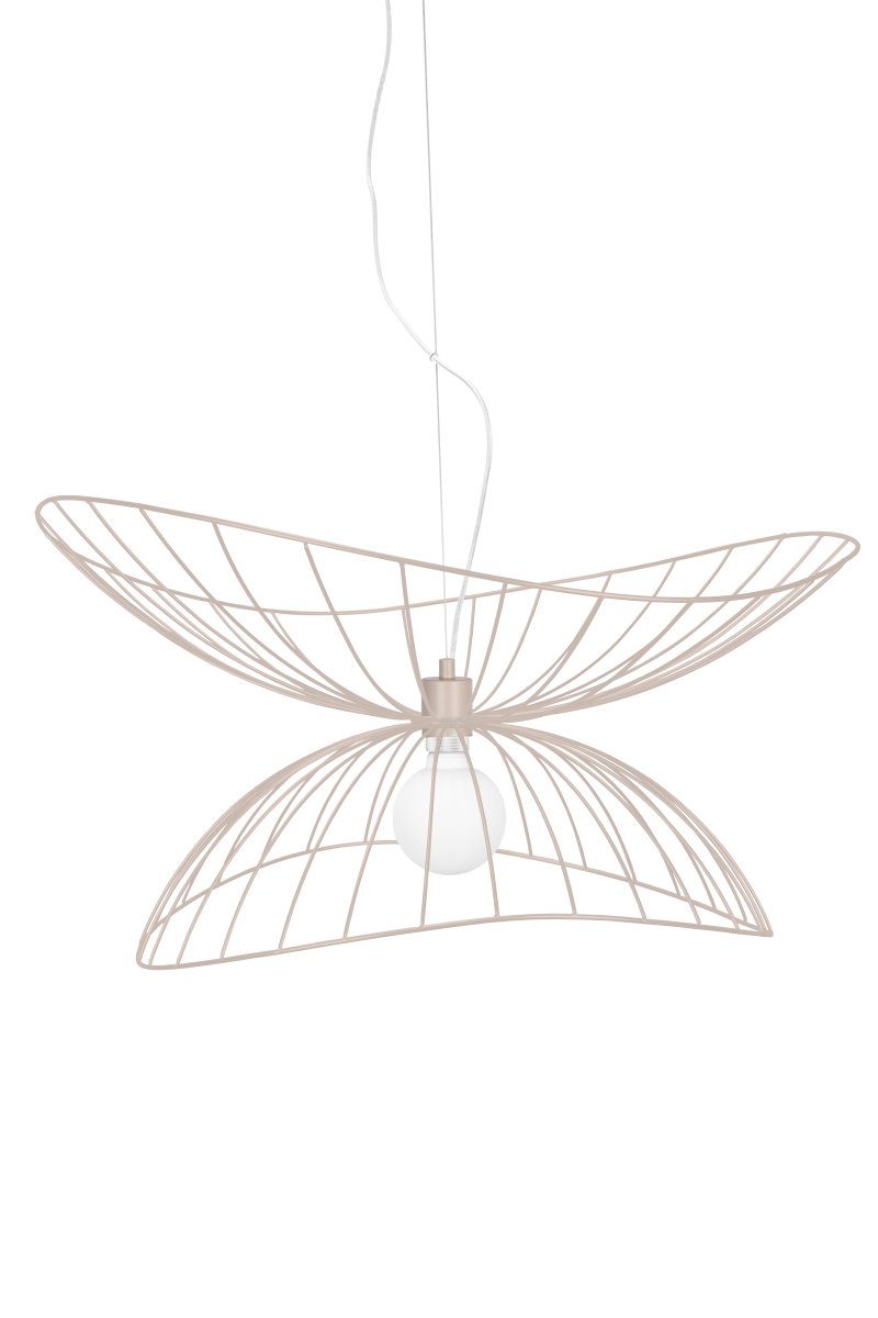 Ray Ø70 Beige hängelampe Von Globen Lighting - Die beiden Schirme können auf verschiedene Weise angeordnet werden – entweder übereinander oder ineinander montiert für eine niedrigere Pendelleuchte.