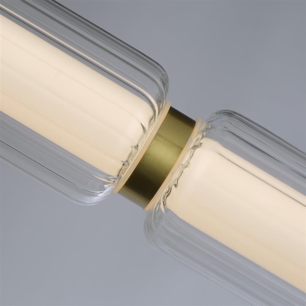 Mod 109cm Messing hängelampe Von Searchlight - Die Pendelleuchte ist dreistufig dimmbar, sodass Sie die Helligkeit bequem mit einem herk&ouml;mmlichen Ein-/Ausschalter in drei Stufen regulieren k&ouml;nnen.