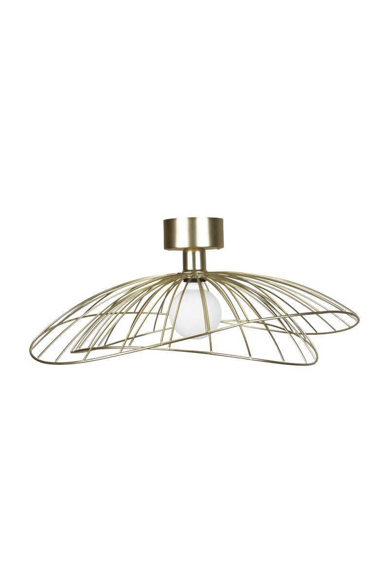 Ray Ø60 Gebürstetes Messing wandlampe Von Globen Lighting - Die Leuchte kann sowohl an der Decke als auch an der Wand montiert werden und ist daher flexibel einsetzbar.