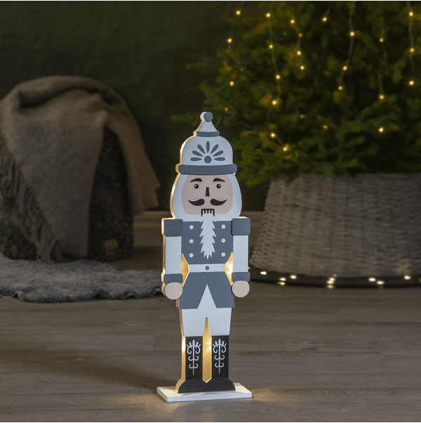 Nutcracker 52cm Grau Von Star Trading - Dekorieren Sie Ihren Schreibtisch oder Ihr Regal mit diesem Nussknacker zu Weihnachten und im Advent.