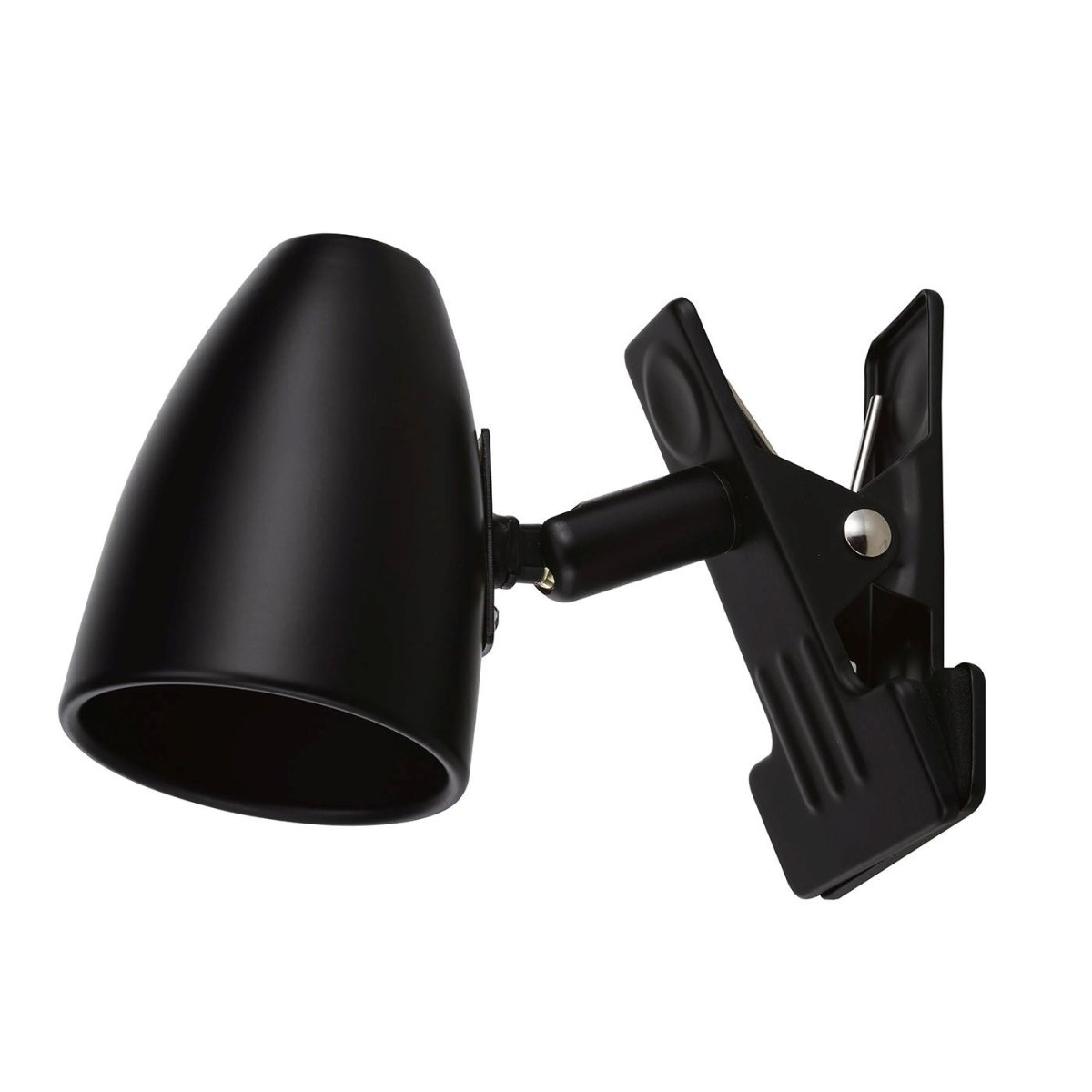 Moa Schwarz klemmlampe Von Oriva - Diese kleine, schwarze Metall-Klemmleuchte bietet eine praktische und flexible Beleuchtungslösung für jeden Raum.