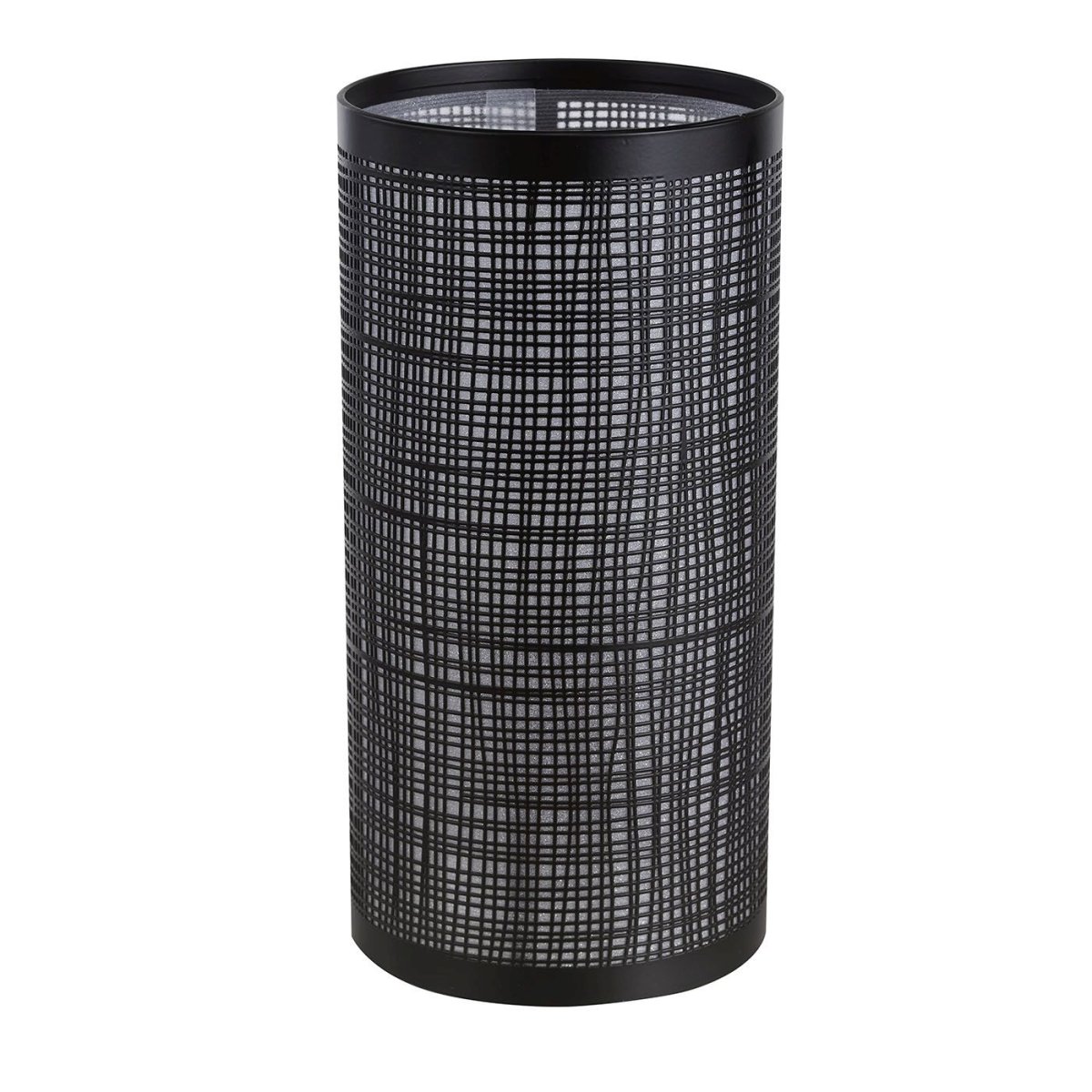 Linn 20cm Schwarz tischlampe Von Oriva - Diese stilvolle Tischlampe mit ihrem zylindrischen Design und dem perforierten Schirm verleiht Ihrem Raum ein modernes und anspruchsvolles Flair.