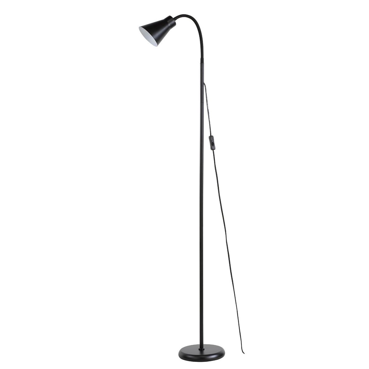 Zoombild von Ebba Schwarz stehlampe Von Oriva - Ebba ist eine zeitlose Stehleuchte mit stilvollem Design aus schwarzem Metall.
