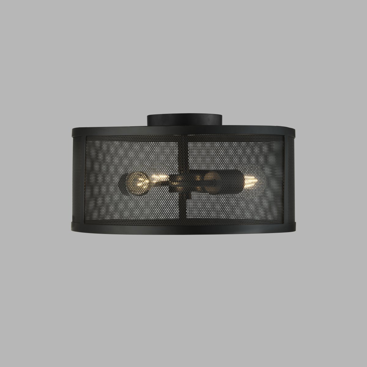 Fishnet Ø45 Mattschwarz deckenleuchte Von Searchlight - Diese elegante Fishnet-Deckenleuchte in Mattschwarz umschließt drei Lichtquellen in einem schönen und dekorativen schwarzen Fischnetzkäfig.