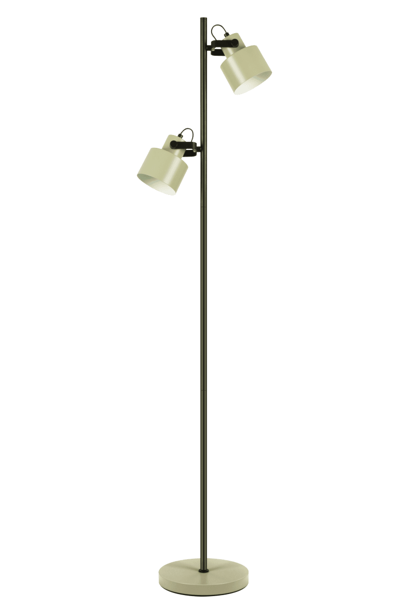 Zoombild von City 2 Grün/schwarz stehlampe Von Aneta Lighting - Die Stehleuchte City besticht durch ihr modernes und stilvolles Design in einer eleganten Kombination aus Schwarz und Grün.
