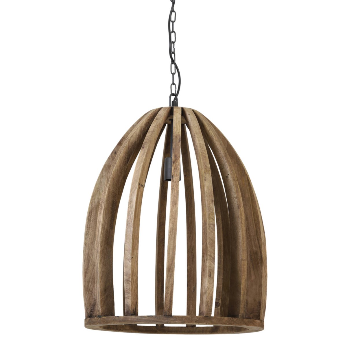 Haranka Ø47 Holz hängelampe Von Light & Living - Haranka ist eine rustikale Pendelleuchte aus wundersch&ouml;nem Mangoholz, die Ihrem Zuhause eine warme und nat&uuml;rliche Atmosph&auml;re verleiht.