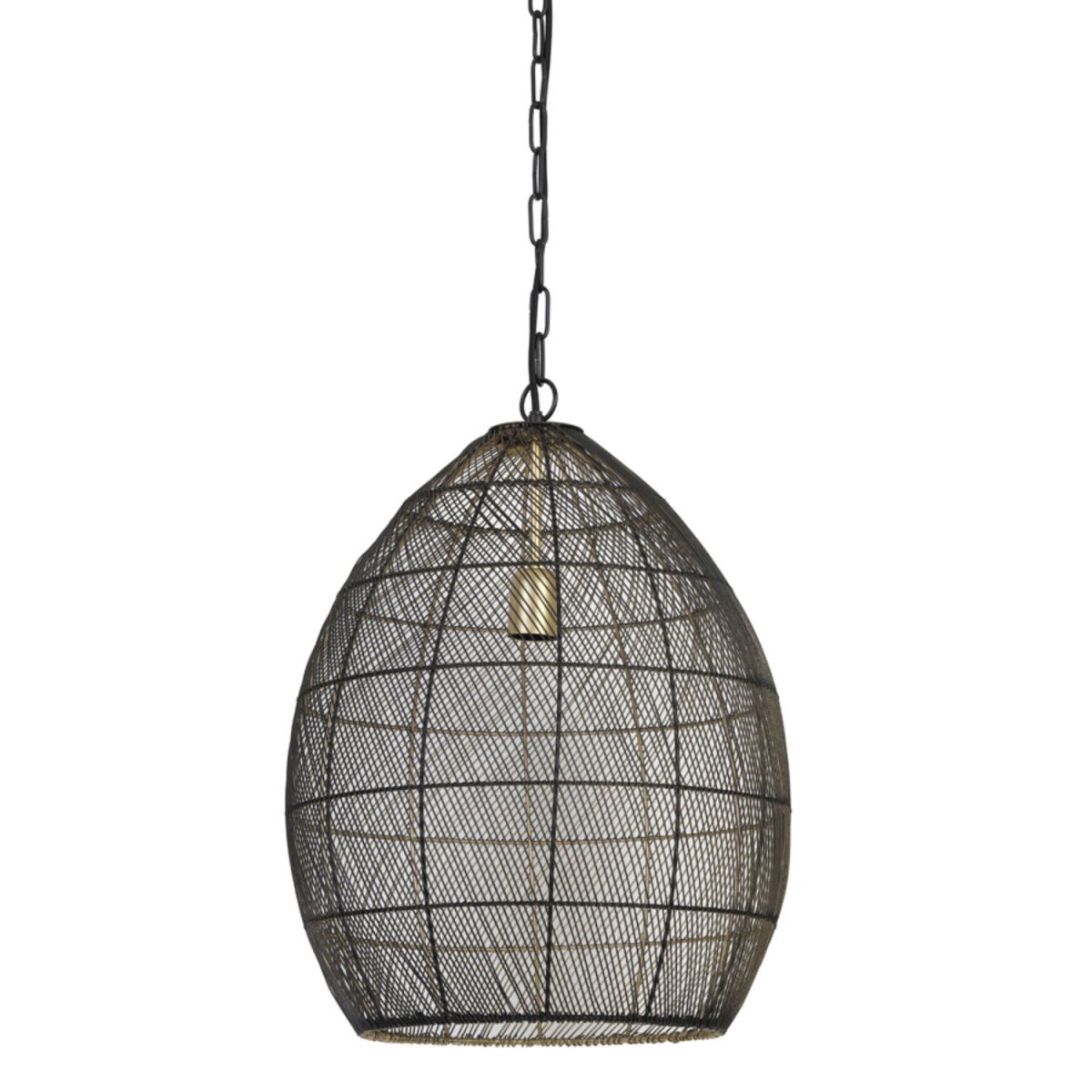 Meya Ø40 Schwarz/Gold hängelampe Von Light & Living - Meya ist eine stilvolle Deckenleuchte aus schwarzem Metall, deren offenes Design für einen luftigen und modernen Ausdruck sorgt.
