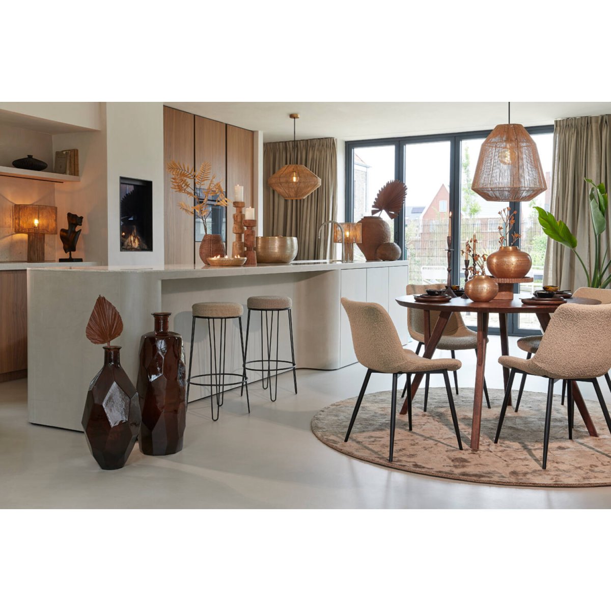 Malva Ø60 Natur hängelampe Von Light & Living - 