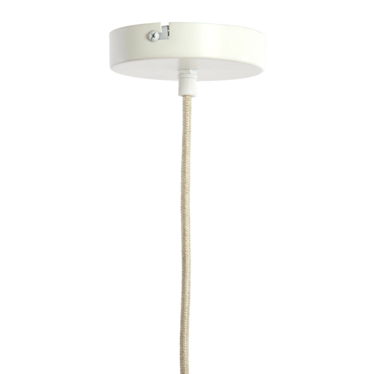 Zubeda Ø50 Cremeweiß hängelampe Von Light & Living - Zubeda besticht durch seine weiche und elegante Form und ist mit cremewei&szlig;em Stoff bezogen, der f&uuml;r eine warme und angenehme Lichtverteilung sorgt.