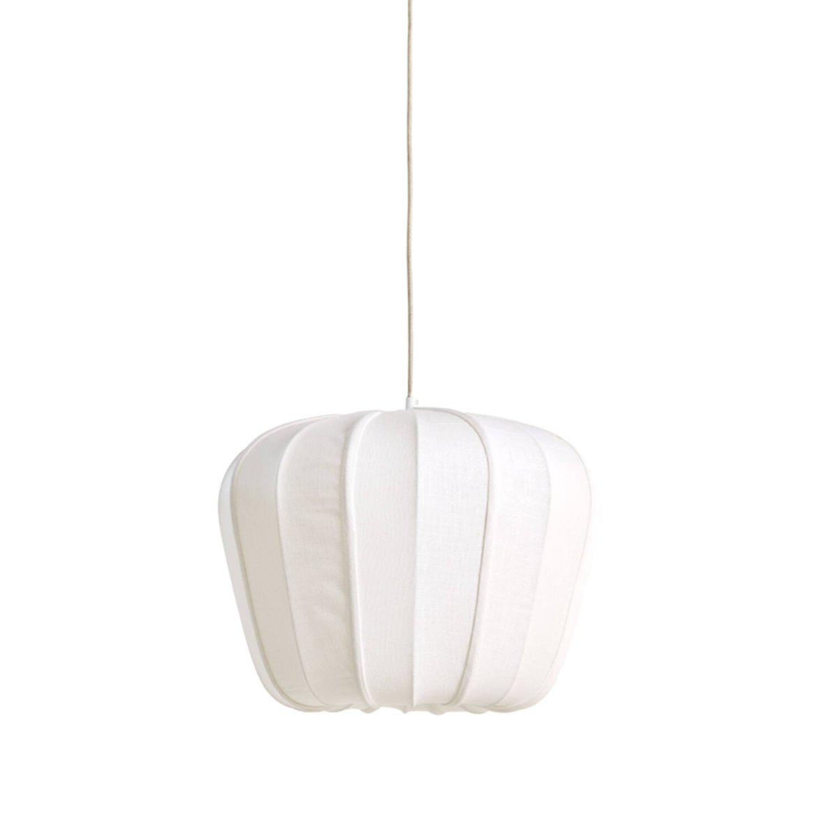 Zubedo Ø50 Cremeweiß hängelampe Von Light & Living - Zubedo besticht durch seine weiche und elegante Form und ist mit cremeweißem Stoff bezogen, der für eine warme und angenehme Lichtverteilung sorgt.