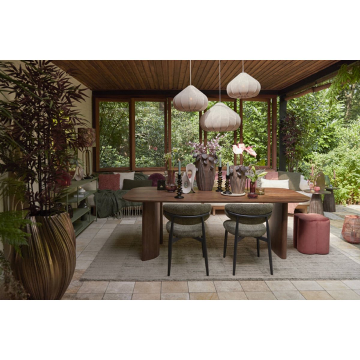 Zubeda Ø50 Braun hängelampe Von Light & Living - Zubeda ist eine stilvolle Pendelleuchte mit einem naturbraunen Leinenschirm.