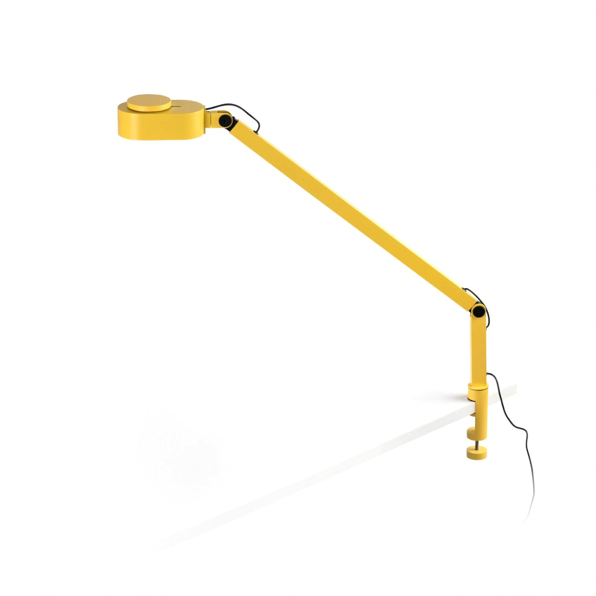 Inviting 86cm Gelb klemmlampe Von Faro Barcelona - Der Leuchtenkopf ist horizontal und vertikal verstellbar und das Licht dimmbar.