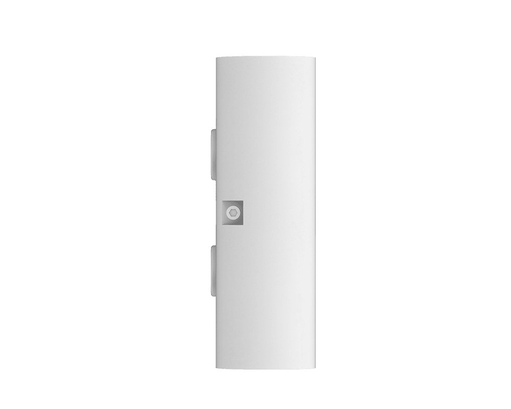 Illusion plan II Weiß außenlampe Von Westal - Der Treiber ist in die Leuchte integriert und auf der Rückseite befinden sich zwei Ein- und Ausgänge sowie ein Schnellanschlussklemmenblock für eine einfache Installation.