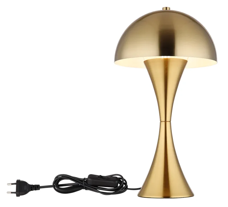 Dima 36cm Gold tischlampe Von Globo Lighting - Perfekt f&ouml;r moderna milj&ouml;er, d&auml;r den ger en sofistikerad touch samtidigt som den sprider behagligt ljus.