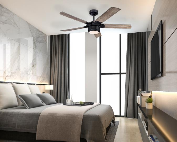 Morris Ø132 Schwarz Von Westinghouse - Der Morris-Deckenventilator mit dimmbarer LED-Beleuchtung kombiniert Vintage-Design mit modernen Funktionen und eignet sich perfekt für Innenräume im Industrie- oder Landhausstil.