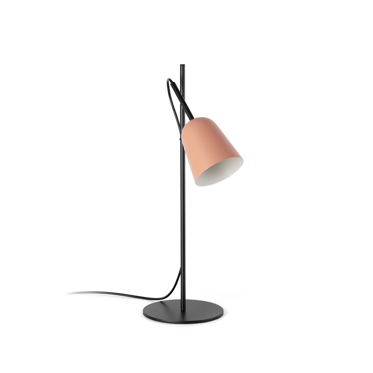 Studio 55cm Rosa schreibtischlampe Von Faro Barcelona - Charakteristisch f&uuml;r die Leuchte ist der dekorative Kabelclip in Form eines Astes &ndash; ein einzigartiges Detail, das ihr Charakter verleiht.