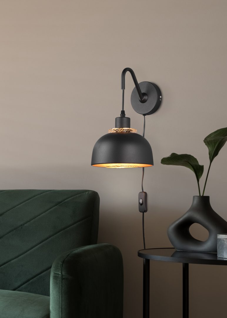 Punch 30cm Schwarz wandlampe Von Trio Lighting - 