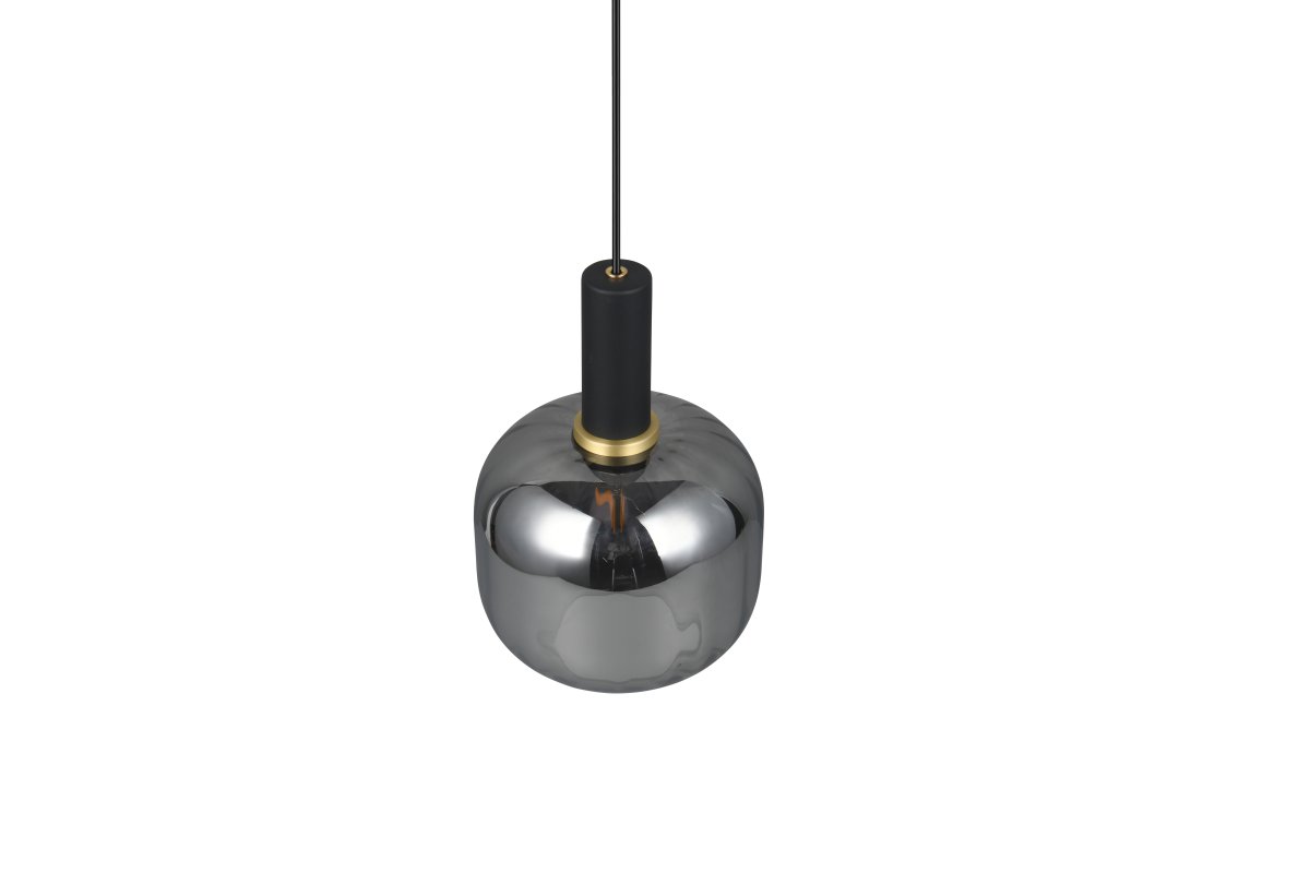 Diva Ø20 Rauchgrau hängelampe Von Trio Lighting - Die eleganten Details in Mattschwarz verleihen der Leuchte einen luxuriösen Touch und einen raffinierten Charakter.
