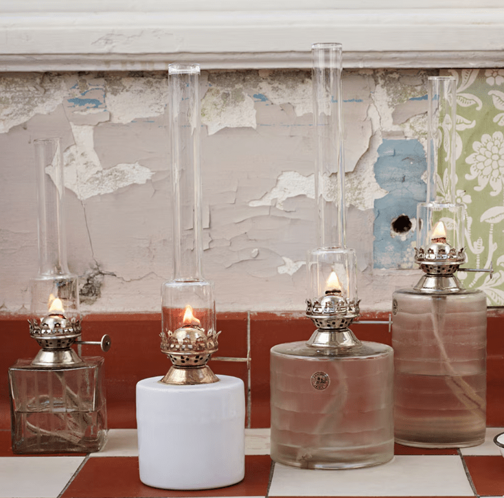 Kerosene Lamp Straight small Weiß Von Strömshaga - 