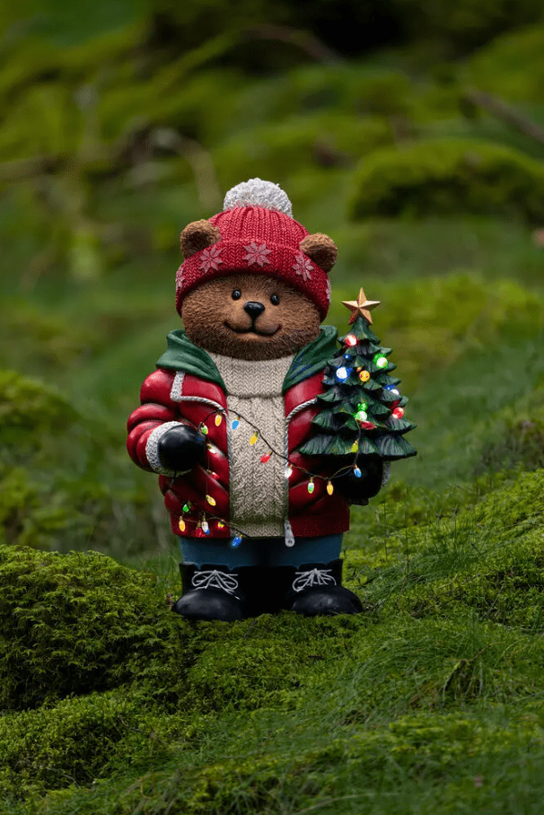 Großer Teddybär 66cm Mehrfarbig Von Konstsmide - Verbreiten Sie Weihnachtsstimmung mit diesem bezaubernden Teddyb&auml;ren in Winterkleidung!
