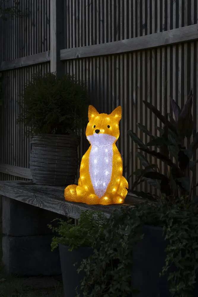 Fuchs Aus Acryl Orange Von Konstsmide - Schutzart IP44 f&uuml;r den Einsatz im Innen- und Au&szlig;enbereich &ndash; perfekt als verspieltes und stylisches Element im Garten, auf dem Balkon oder im Kinderzimmer.