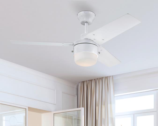 Talia Ø105 Weiß Von Westinghouse - Mit einem Geräuschpegel von nur 48 dB und einer Garantie von 10 Jahren auf den Motor ist Talia eine moderne und funktionale Lösung für das Zuhause.