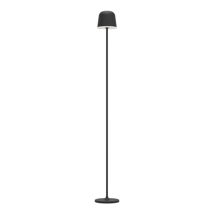 Mannera 140cm Schwarz tragbare Von Eglo - Mannera ist eine wiederaufladbare Stehleuchte in Schwarz und Weiß, die modernes Design mit praktischer Touch-Steuerung verbindet.