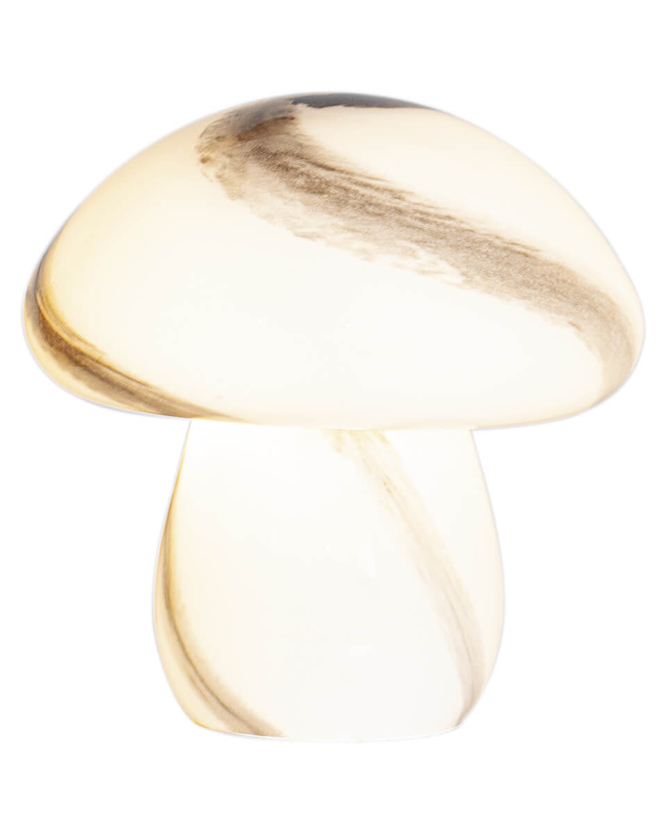 Mira Mushroom 30cm Weiß/Schwarz tischlampe Von By Rydéns - Die Lampe ist nicht nur eine funktionale Lichtquelle, sondern auch ein k&uuml;nstlerisches Detail, das Ihr Interieur mit seinem von der Natur inspirierten Design und der handgefertigten Qualit&auml;t hervorhebt.