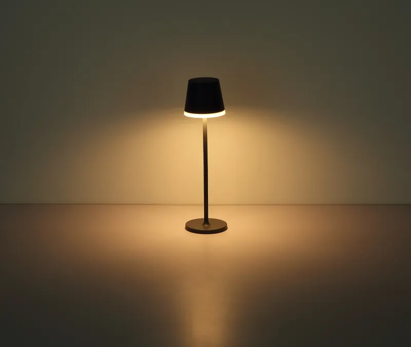 Bordslampa LED Anthrazit solarleuchte Von Globo Lighting - Den diskreta designen sm&auml;lter in i alla milj&ouml;er och med IP44-klassning &auml;r den t&aring;lig mot v&auml;der och vind.