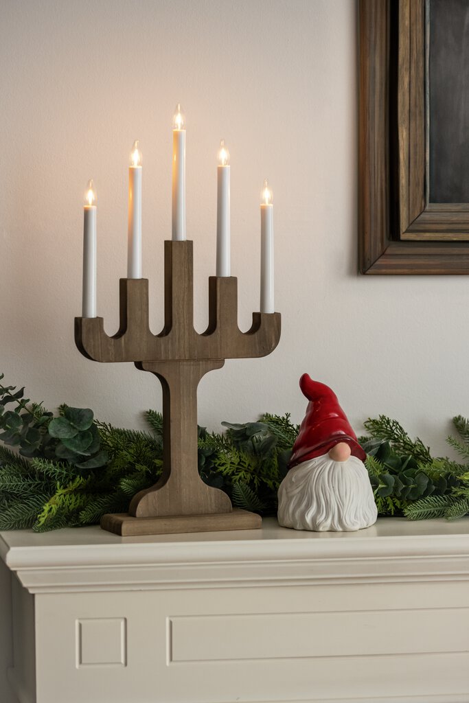 Candelabra 5 Lights Nussbaum Von Konstsmide - Perfekt f&uuml;r die Advents- und Weihnachtszeit, aber auch das ganze Jahr &uuml;ber sch&ouml;n in einem zeitlosen Zuhause.