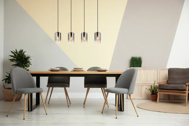 Roy 86cm Rauchfarben hängelampe Von Globo Lighting - Roy takpendel kombinerar modern design med funktionalitet och blir en elegant detalj i ditt hem.