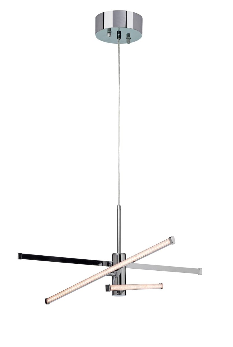 Strazza Ø62 Chrom hängelampe Von Cottex - Die Lampe verf&uuml;gt &uuml;ber einen eingebauten 3-Stufen-Dimmer (100-40-10%), mit dem Sie die Helligkeit je nach Bedarf &uuml;ber Ihren normalen Wandschalter regeln k&ouml;nnen (nicht mit einem externen Dimmer kombinierbar).