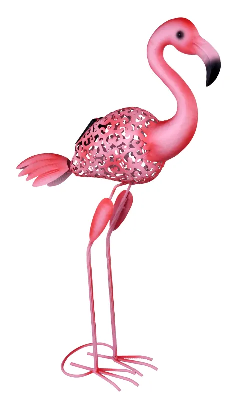 Flamingo Rosa solarleuchte Von Globo Lighting - Lys upp tr&auml;dg&aring;rden med en charmig flamingo i solcellsbelysning!