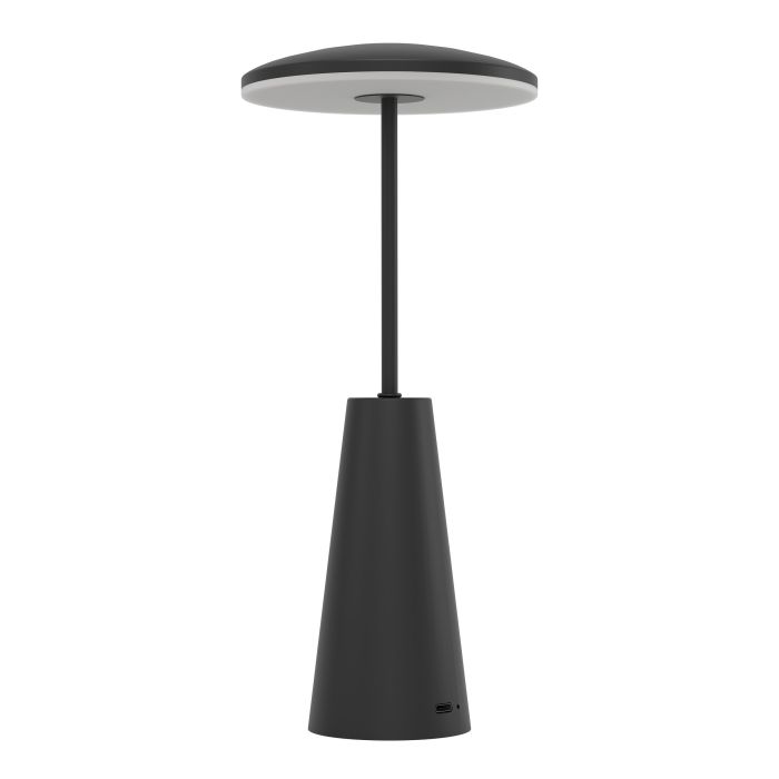 Piccola 28cm Schwarz tragbare Von Eglo - Piccola ist eine flexible und stilvolle Lichtquelle, die sich gleichermaßen gut für zu Hause und unterwegs eignet.