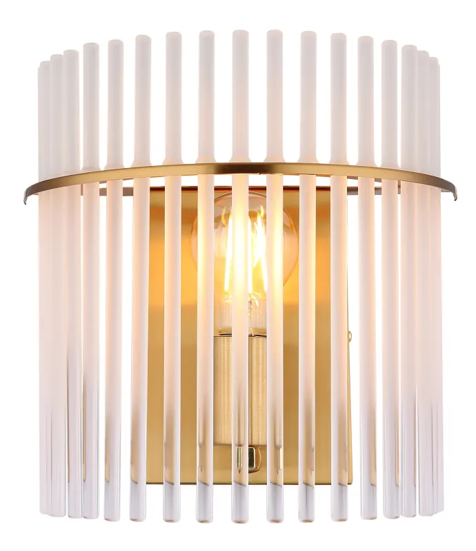 Gorley 26cm Gold wandlampe Von Globo Lighting - Gorley &auml;r en elegant och sofistikerad v&auml;gglampa med en imponerande arkitektonisk design.