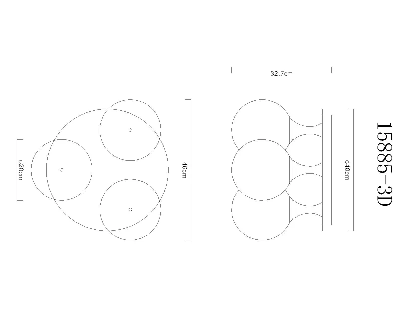 Dalton Ø46 Rauchfarben deckenleuchte Von Globo Lighting - Dalton plafond&nbsp;har en rund design med tre eleganta klot i en sofistikerad r&ouml;kf&auml;rgad ton.
