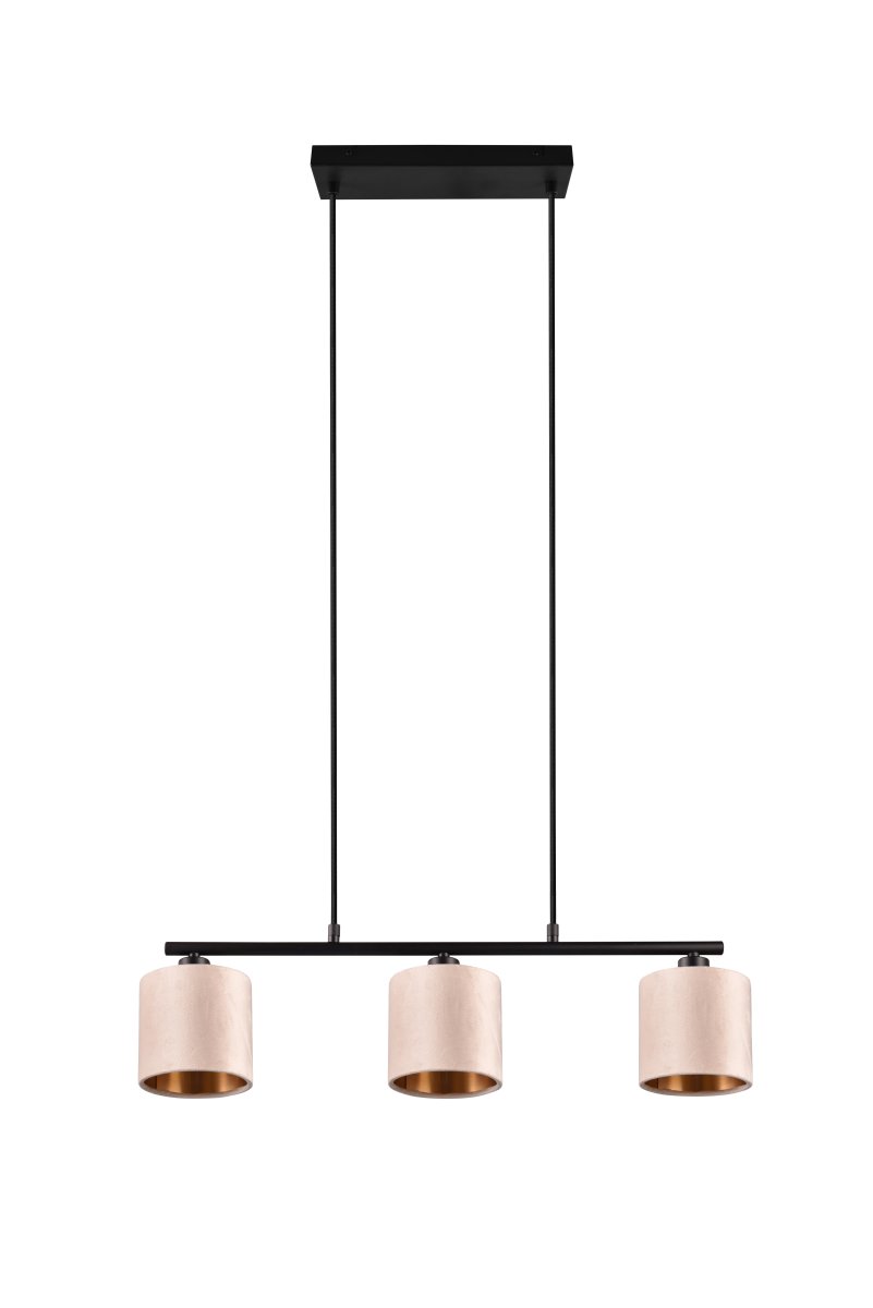 Julieta 66cm Beige hängelampe Von Trio Lighting - Der neutrale Farbton und die weichen Stoffschirme verleihen dem Raum eine behagliche und ruhige Stimmung.