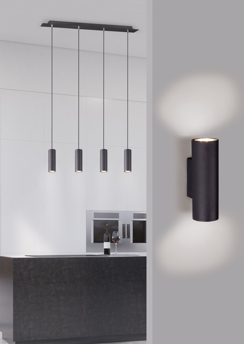 Marley 75cm Schwarz hängelampe Von Trio Lighting - 