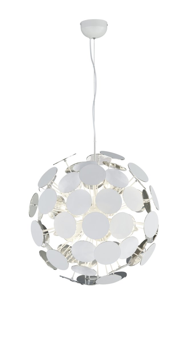 Discalgo Ø54 Weiß hängelampe Von Trio Lighting - Mit etwas Fantasie kann die Lampe einer Pusteblume ähneln und passt somit perfekt in einen kreativen Einrichtungsstil.
