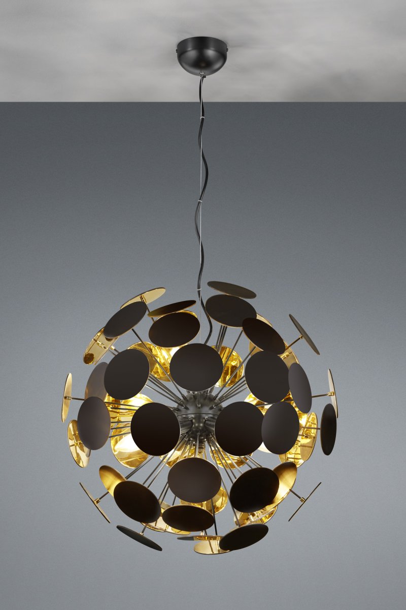 Discalgo Ø54 Schwarz hängelampe Von Trio Lighting - Das auffällige Design der Pendelleuchte ist garantiert ein echter Hingucker!