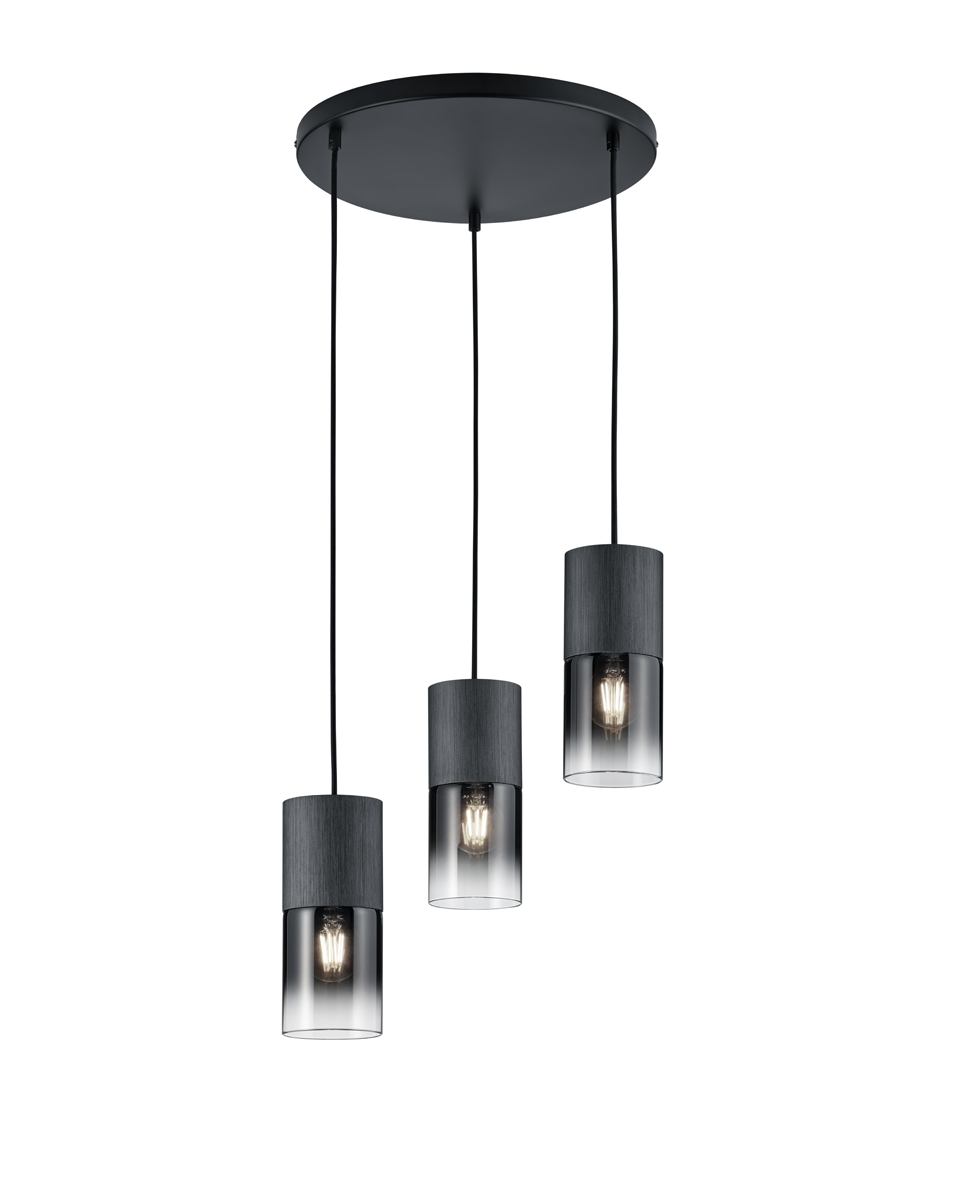 Robin Ø37 Schwarz hängelampe Von Trio Lighting - Es passt perfekt über den Esstisch oder ins Wohnzimmer und sorgt für eine schöne Atmosphäre und Beleuchtung.