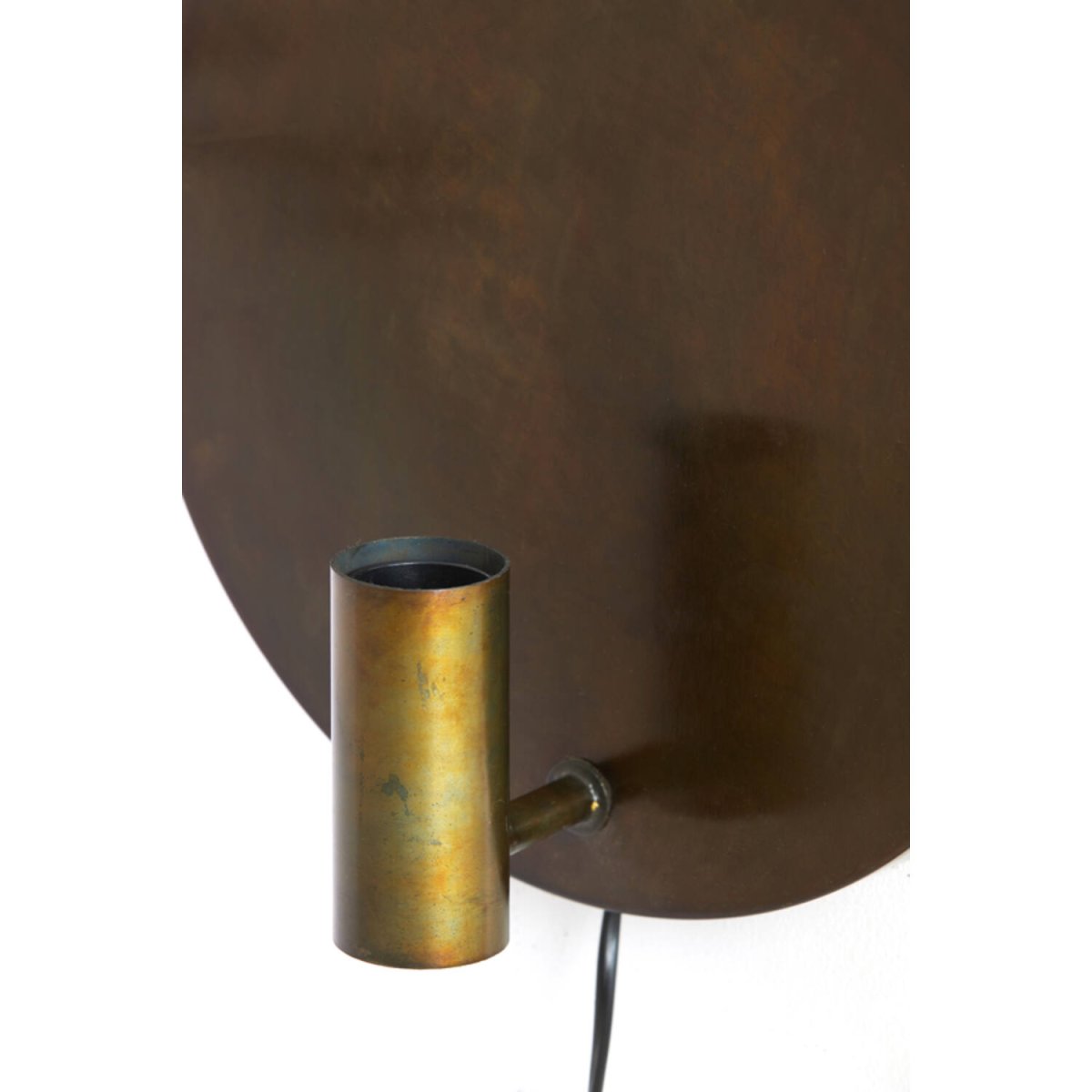 Disc Ø30 Bronze wandlampe Von Light & Living - Die runde R&uuml;ckwand reflektiert das Licht sanft und schafft eine warme Atmosph&auml;re.