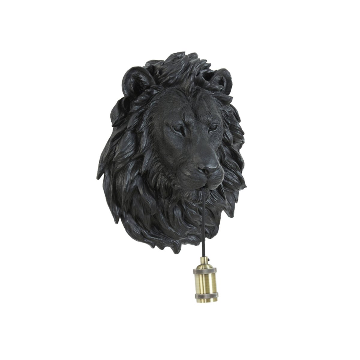 Lion 40cm Schwarz wandlampe Von Light & Living - 
