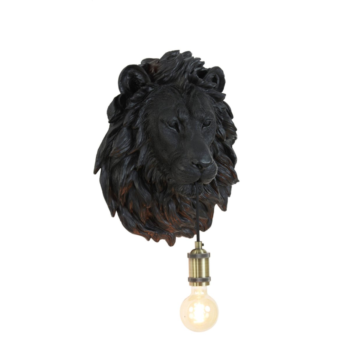 Lion 40cm Schwarz wandlampe Von Light & Living - 