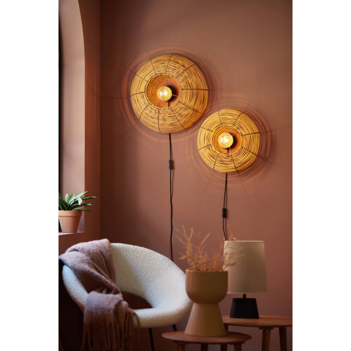 Milan Ø40 Natur wandlampe Von Light & Living - 